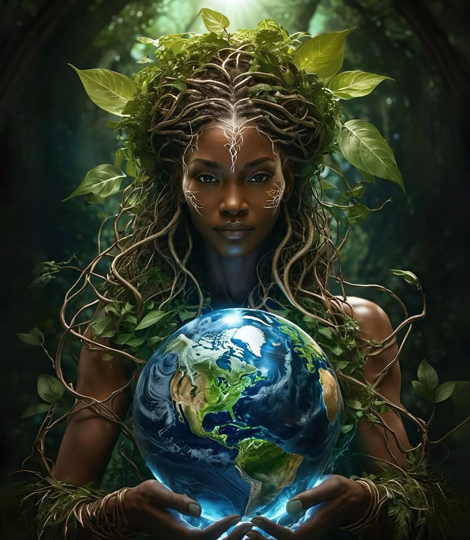 Mother Earth's Luminous Embrace