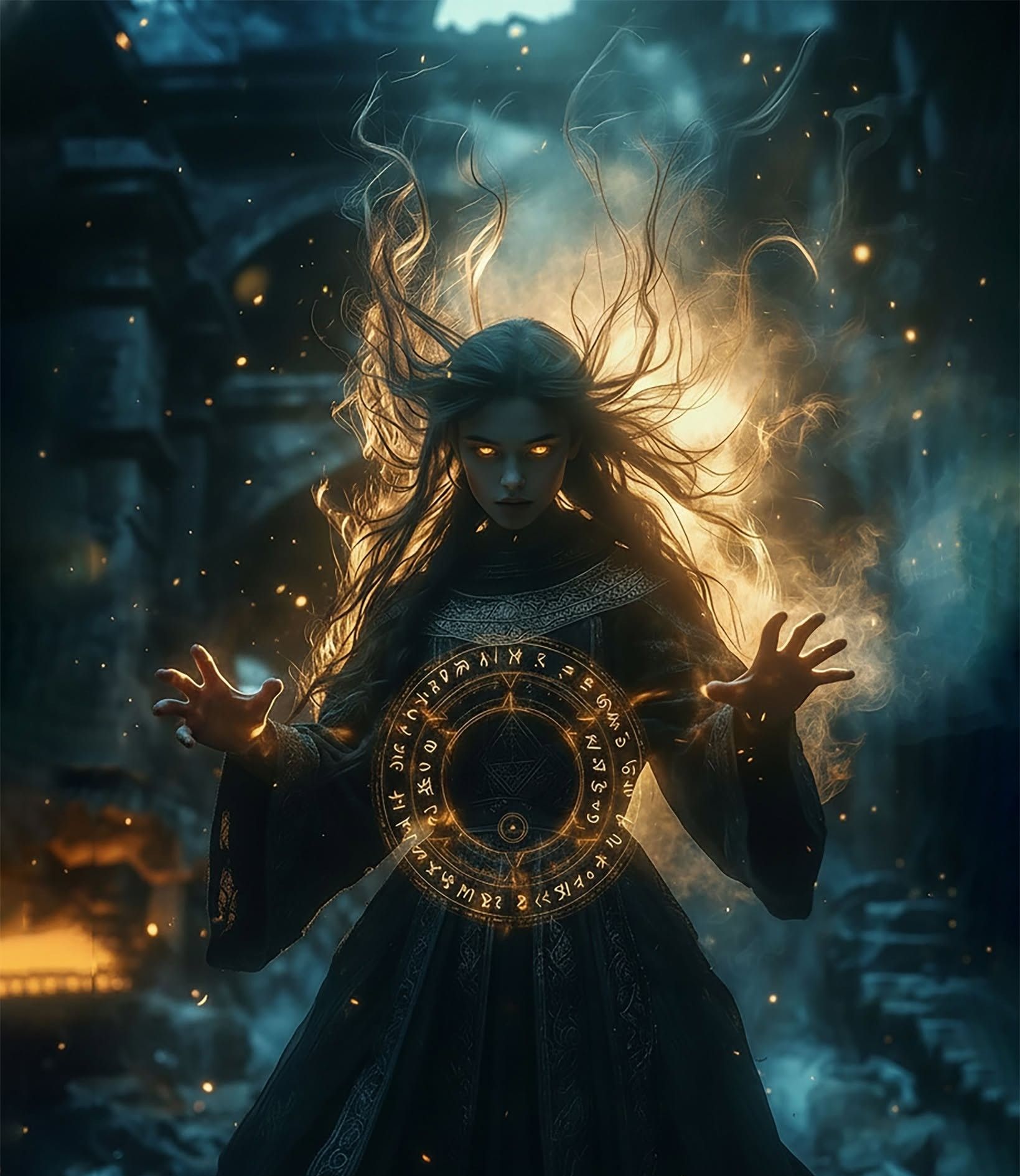 Arcane Sorceress Unleashes Ancient Power