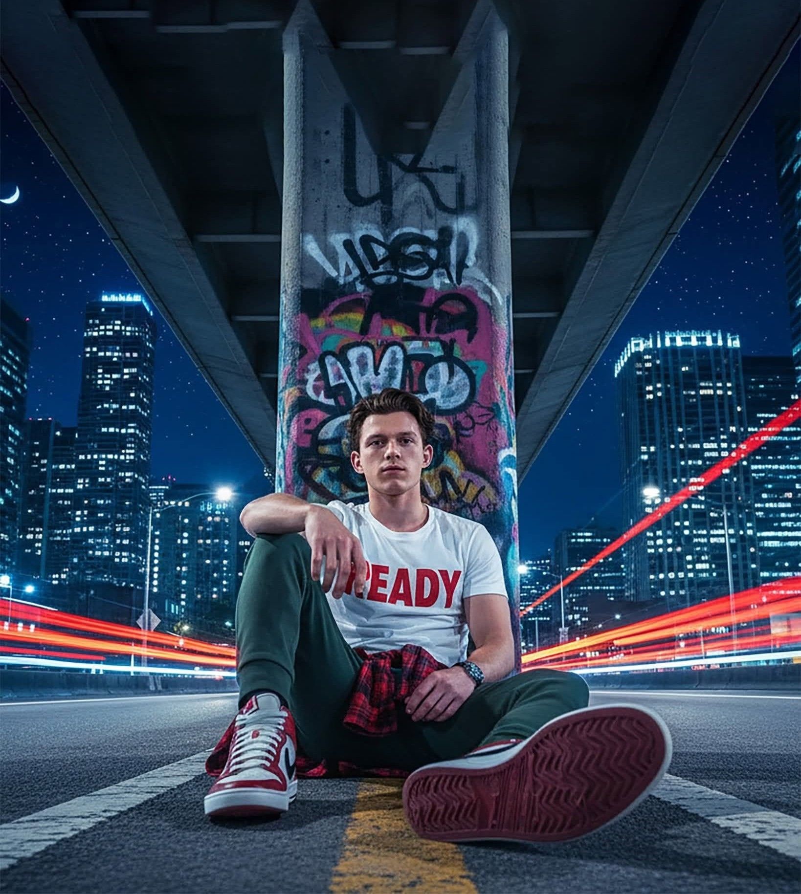 Reyad: Neon Graffiti City Night