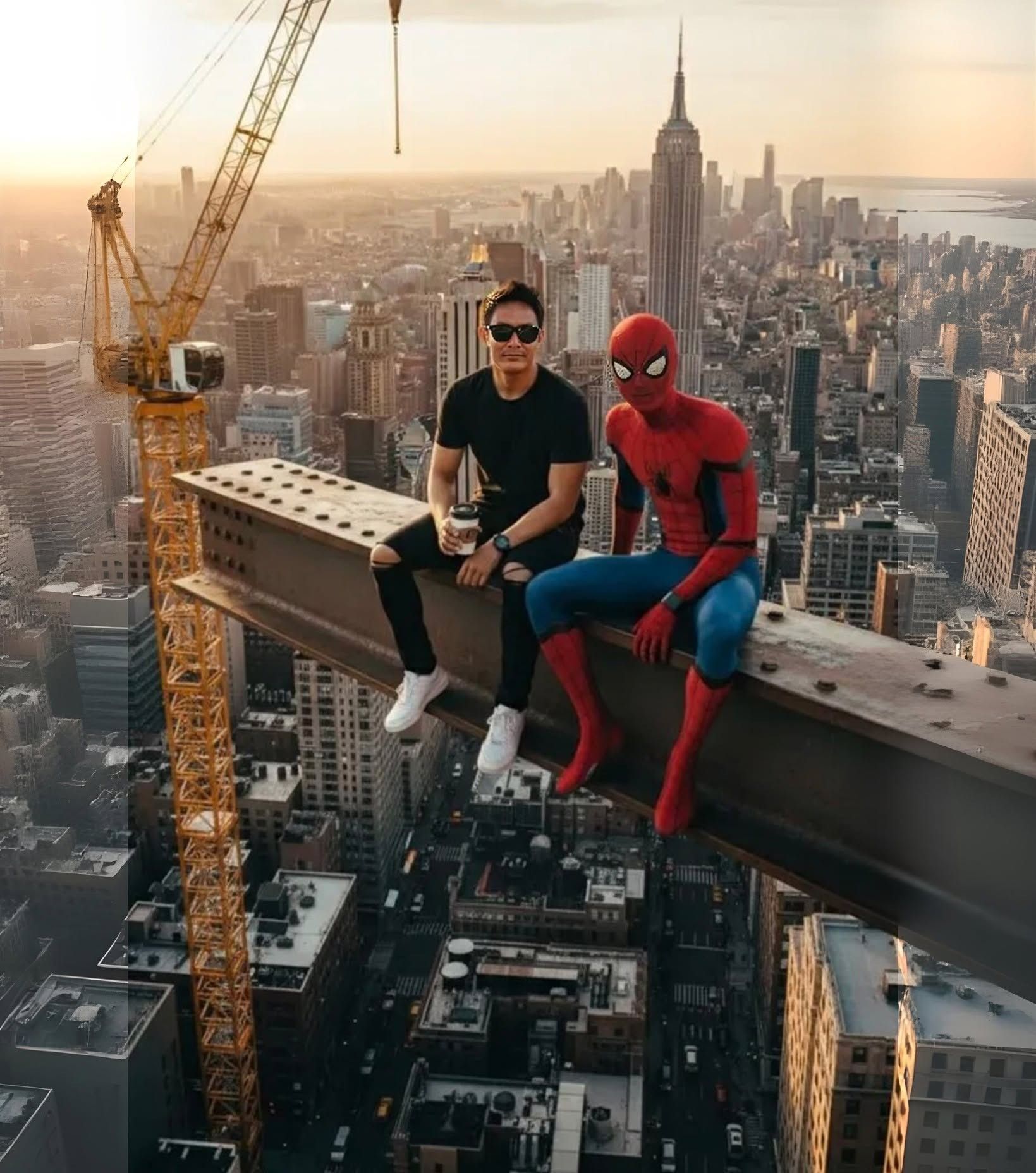 Spider-Man's Sunset City Coffee Perch