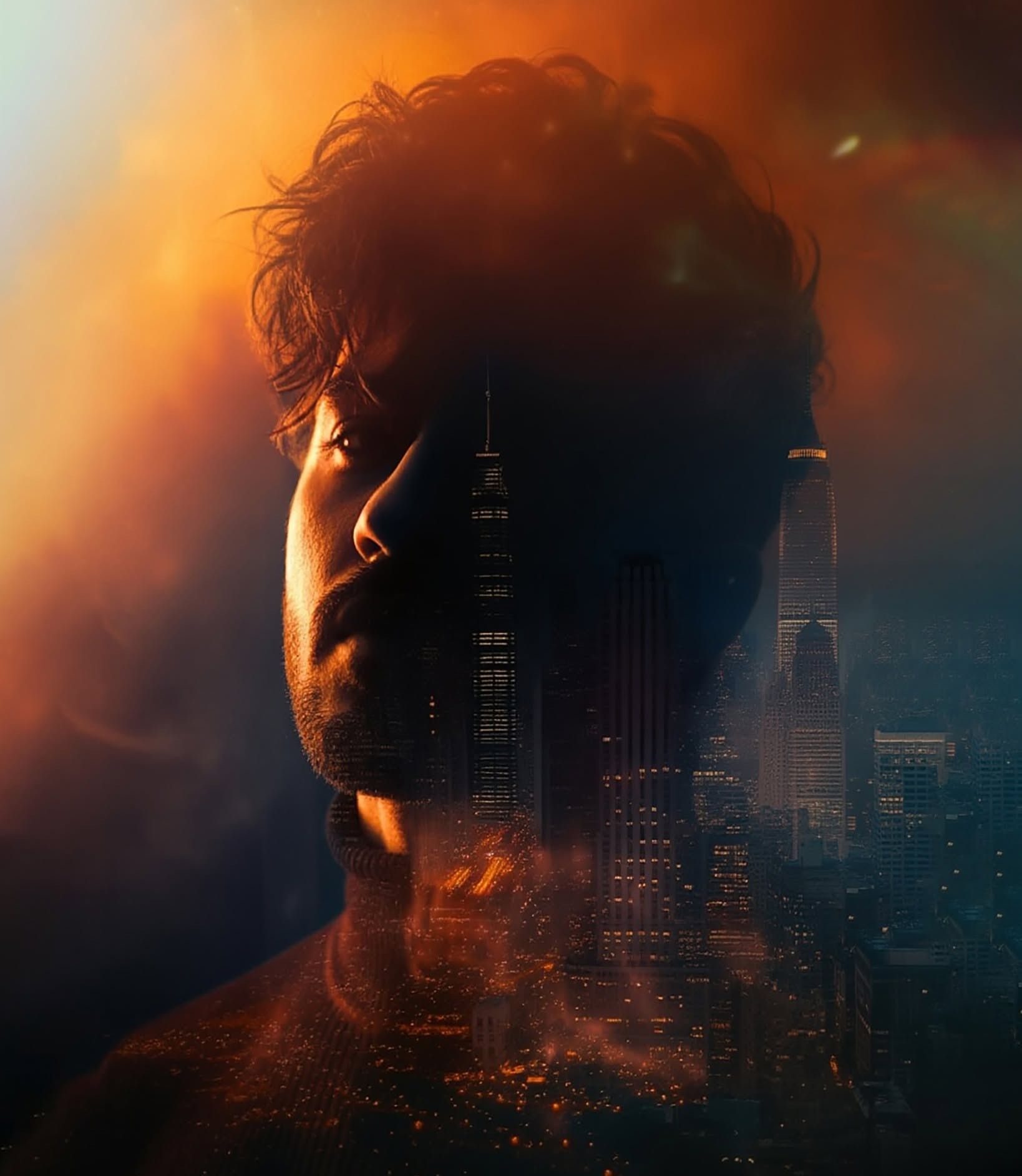 Urban Soul Double Exposure Portrait