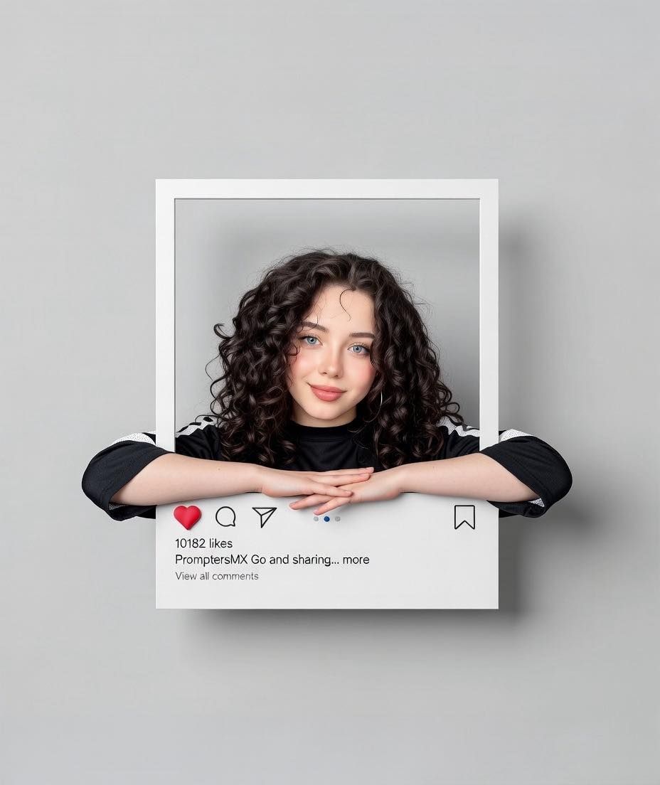 3D Pop-Out Instagram Fashion Portrait