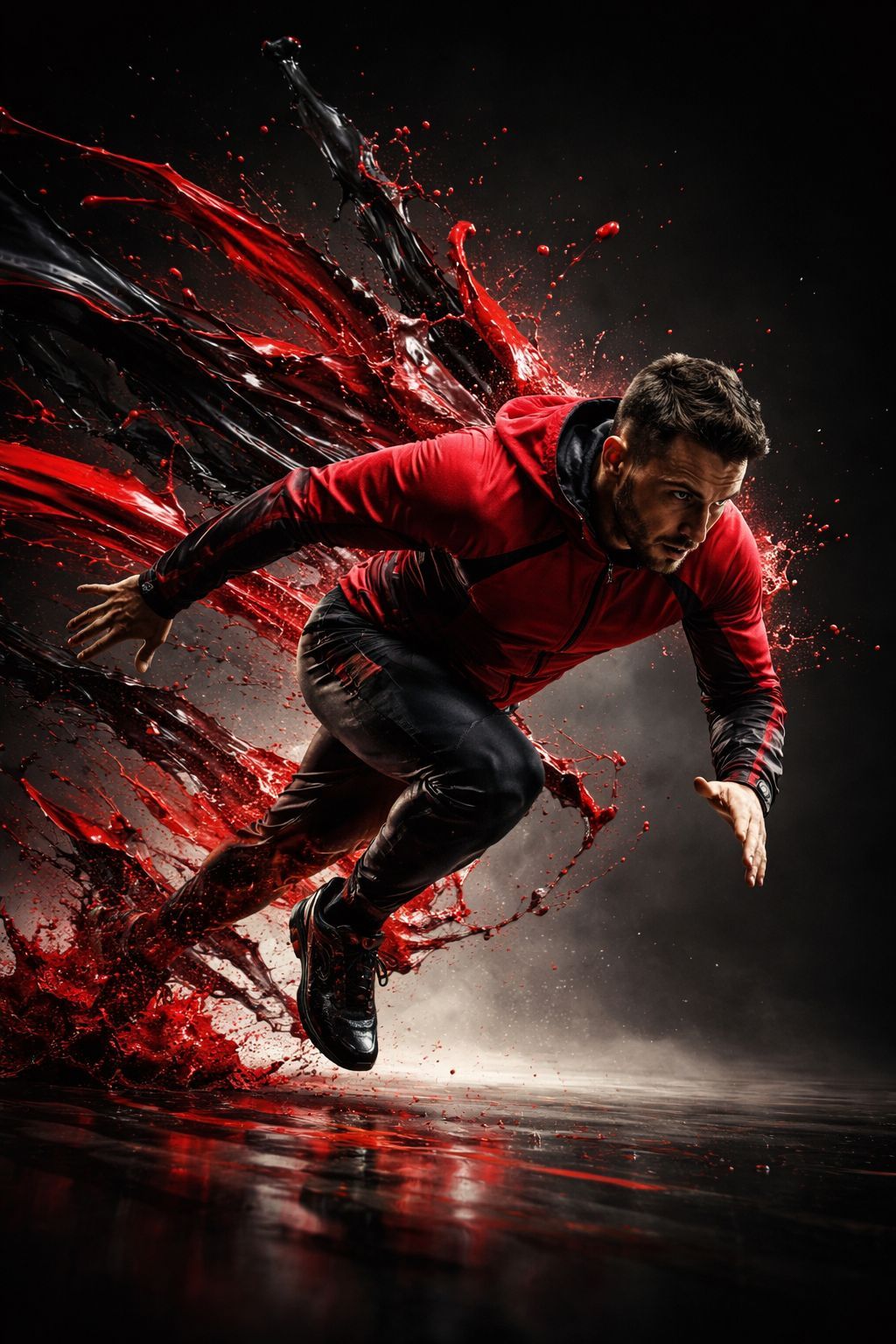 Red Velocity Fluid Motion